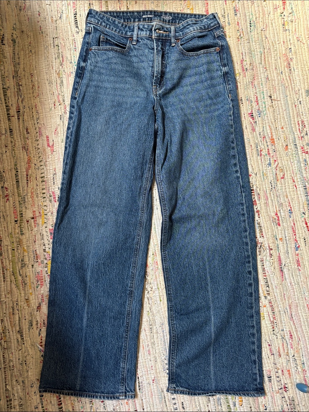 Old Navy Blue Wide-Leg High-Rise Jeans